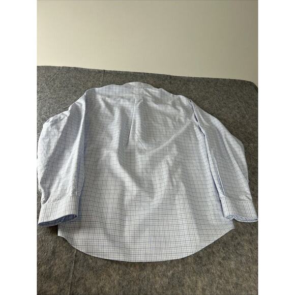 Joseph A Bank Traveler MenSize 15.5-35 Dress Shirt Long Sleeve Button Down Blue - Picture 6 of 9